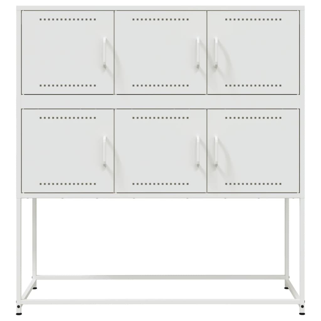 Šoninė spintelė, baltos spalvos, 100,5x39x107cm, plienas