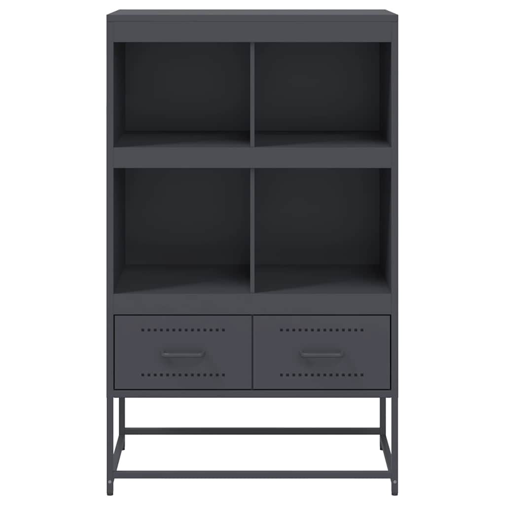 Chest of drawers, anthracite, 68x39x111.5 cm, steel