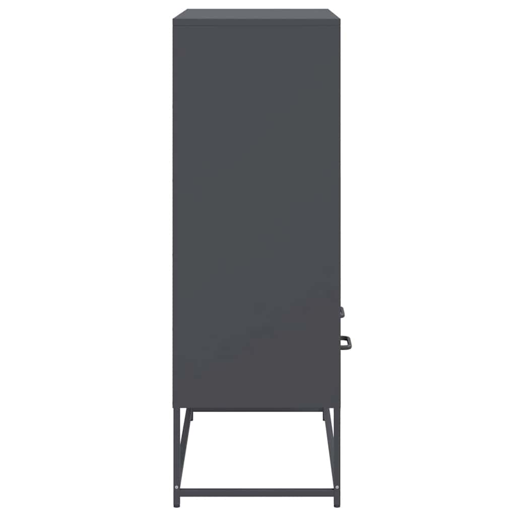 Chest of drawers, anthracite, 68x39x111.5 cm, steel