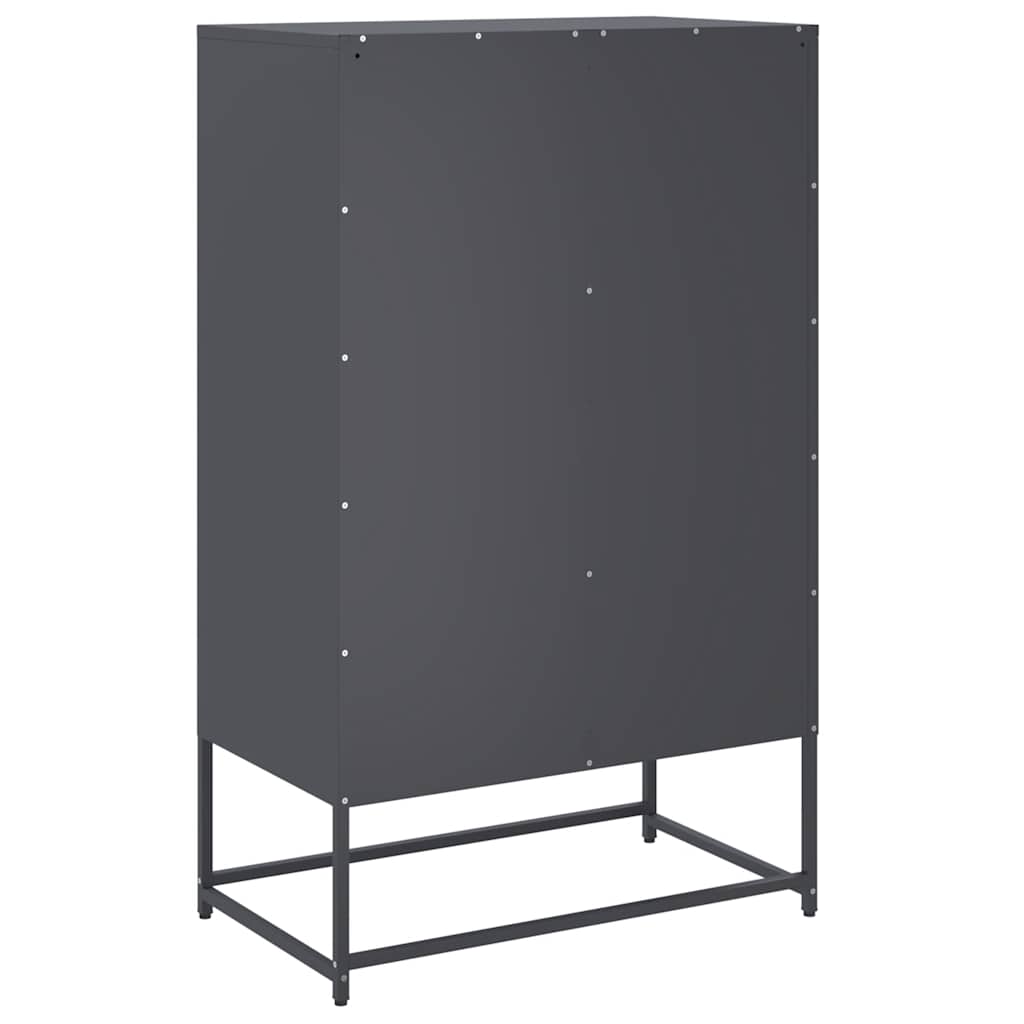 Chest of drawers, anthracite, 68x39x111.5 cm, steel