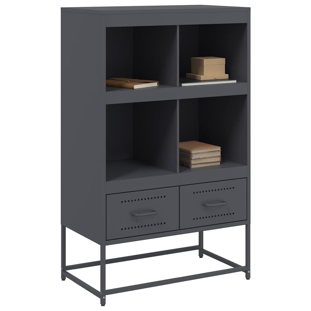 Chest of drawers, anthracite, 68x39x111.5 cm, steel