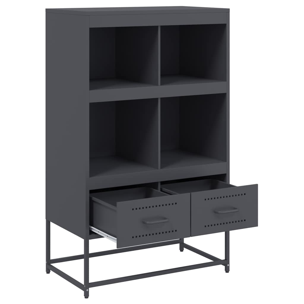 Chest of drawers, anthracite, 68x39x111.5 cm, steel