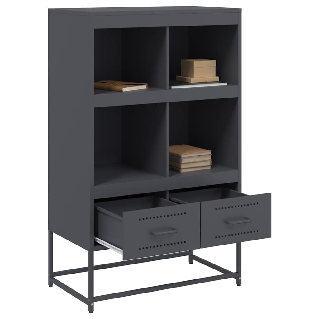Chest of drawers, anthracite, 68x39x111.5 cm, steel