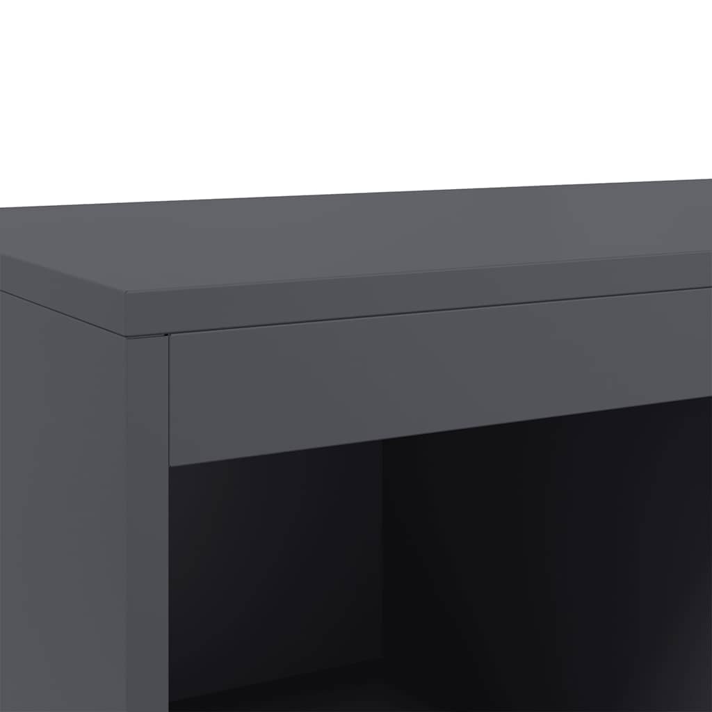 Chest of drawers, anthracite, 68x39x111.5 cm, steel