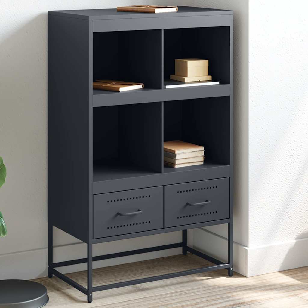 Chest of drawers, anthracite, 68x39x111.5 cm, steel