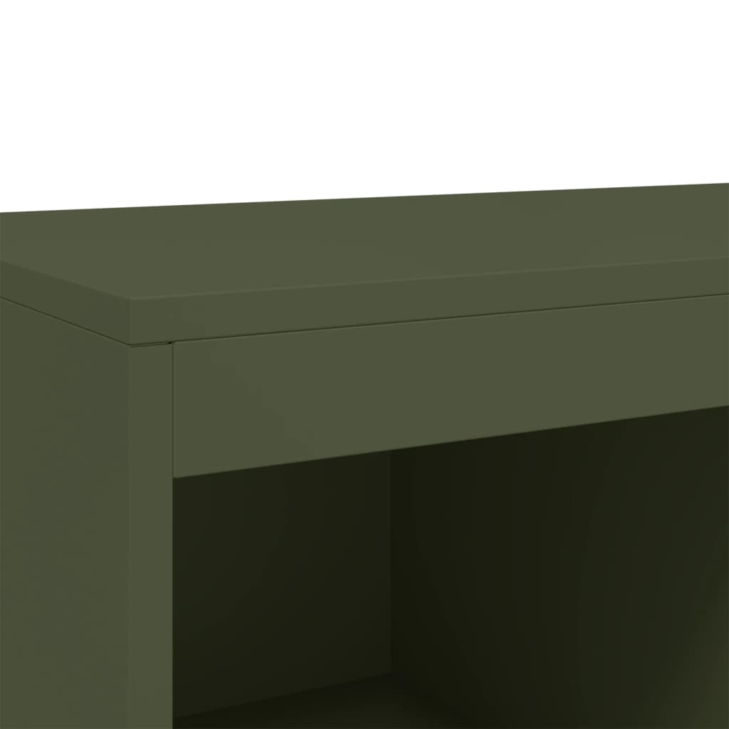 Komoda, alyvuogių žalios spalvos, 68x39x111,5 cm, plienas