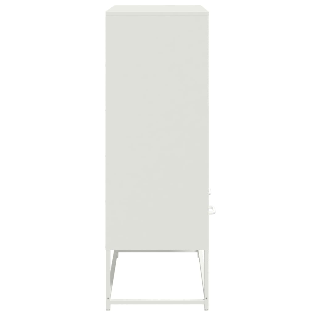 Komoda, baltos spalvos, 68x39x111,5 cm, plienas