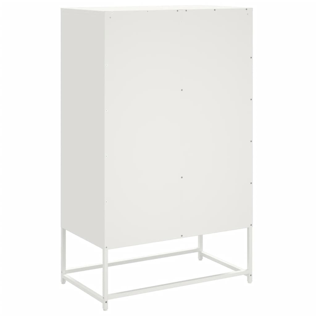 Komoda, baltos spalvos, 68x39x111,5 cm, plienas