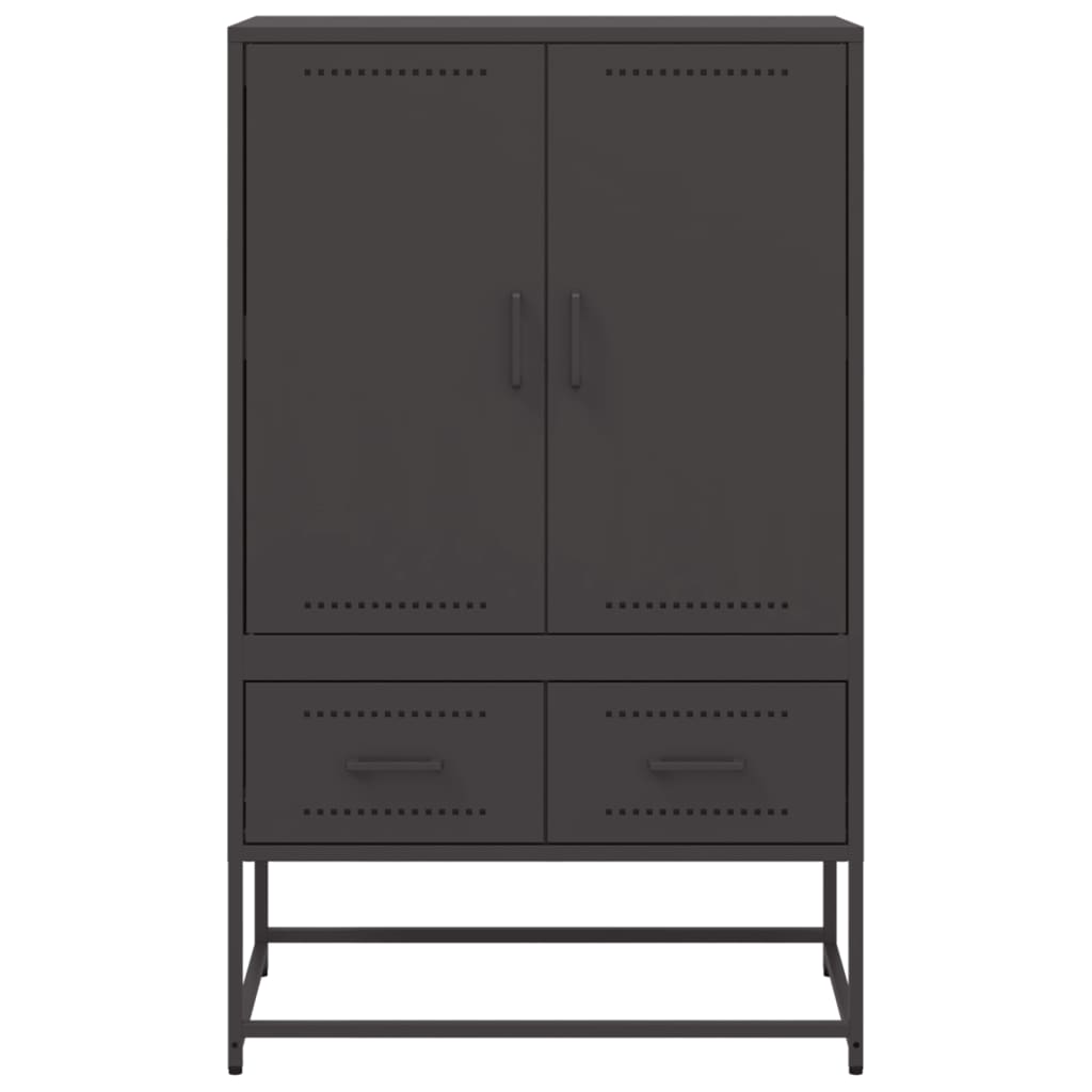 Komoda, juodos, 68x39x111,5 cm, plienas