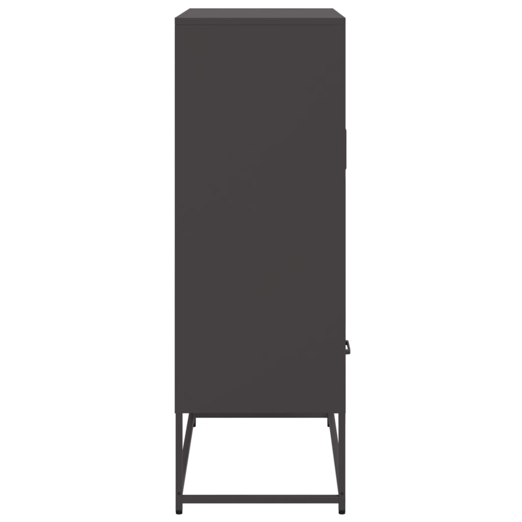 Komoda, juodos, 68x39x111,5 cm, plienas