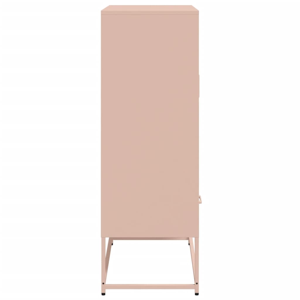 Kumode, rozā, 68x39x111,5 cm, tērauds