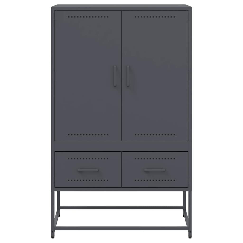 Komoda, antracito, 68x39x111,5 cm, plienas