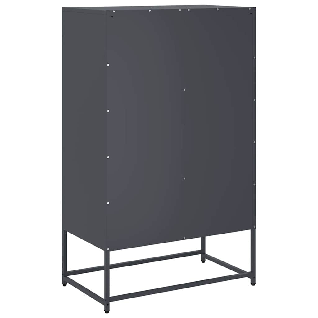 Komoda, antracito, 68x39x111,5 cm, plienas