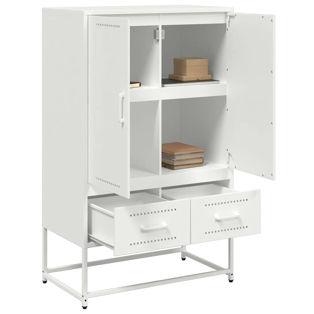 Chest of drawers, white, 68x39x111.5 cm, steel