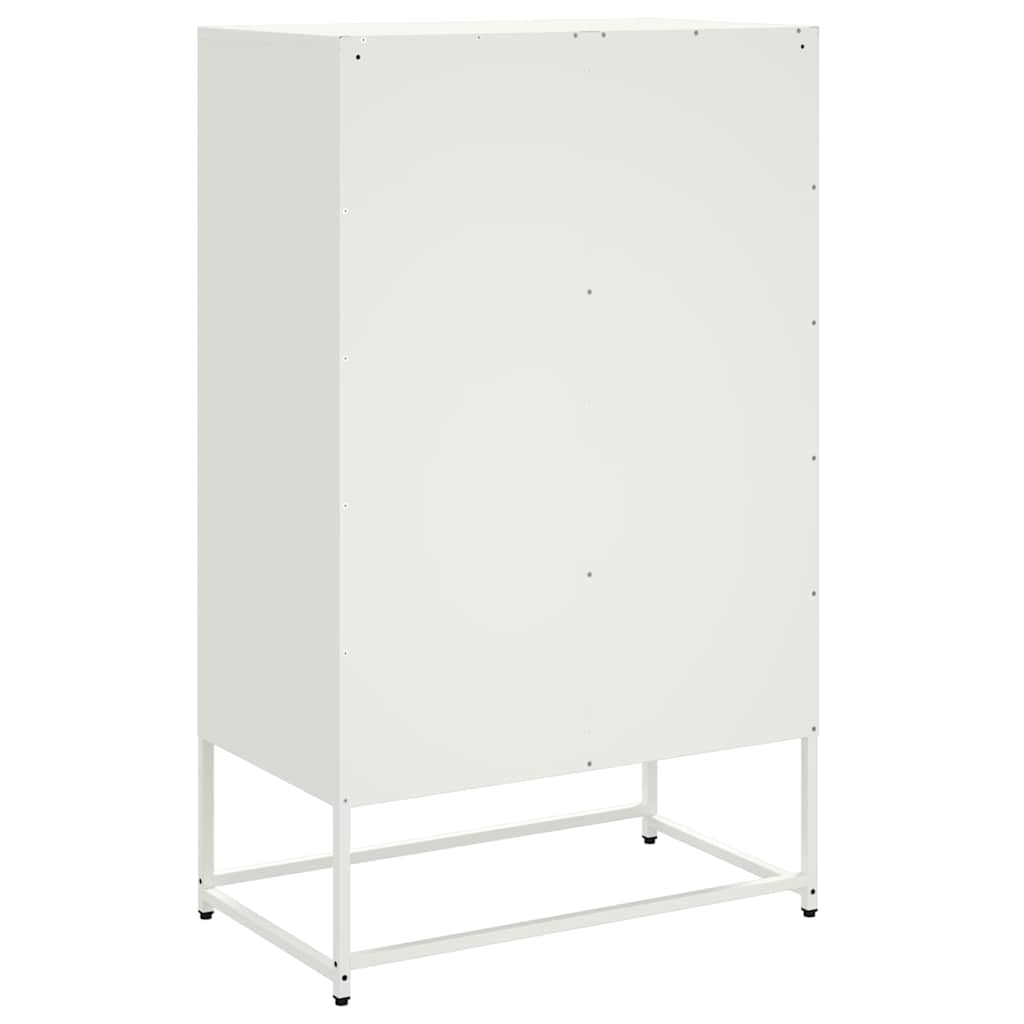 Chest of drawers, white, 68x39x111.5 cm, steel