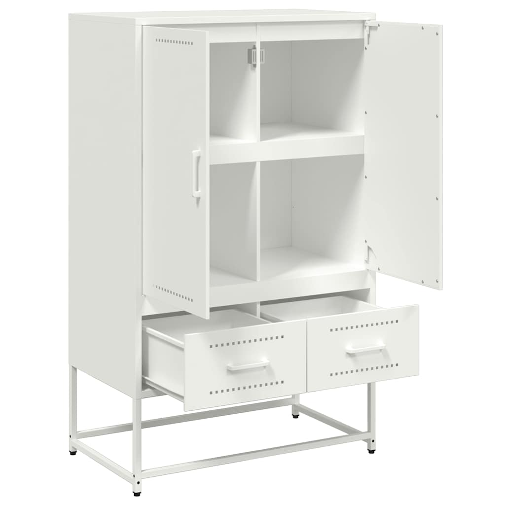 Chest of drawers, white, 68x39x111.5 cm, steel