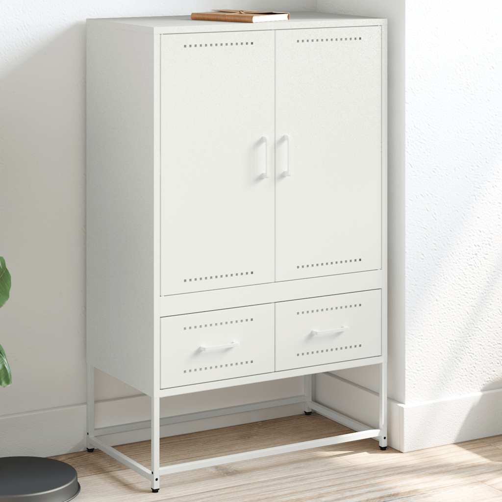 Chest of drawers, white, 68x39x111.5 cm, steel