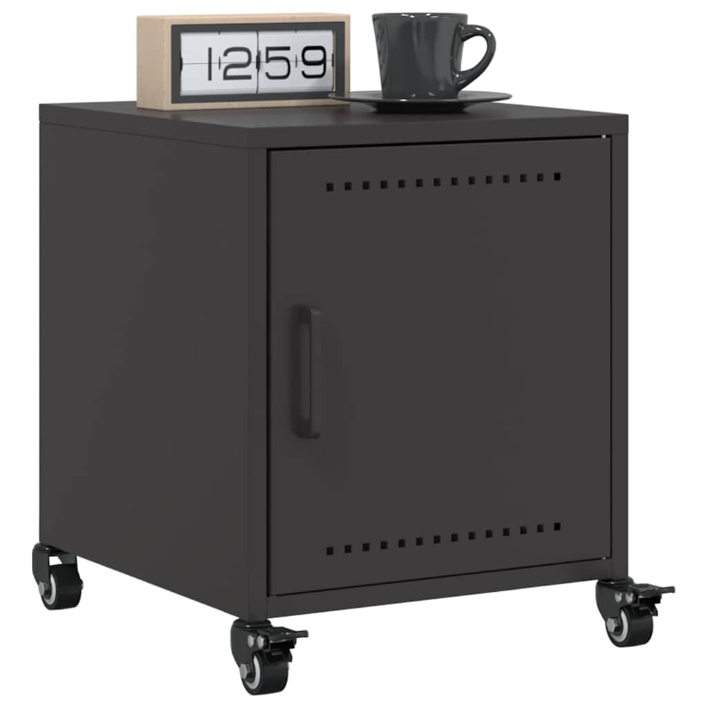Bedside table, black, 36x39x43.5cm, steel