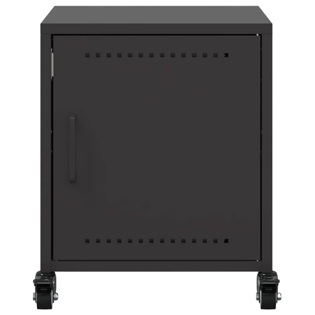 Bedside table, black, 36x39x43.5cm, steel