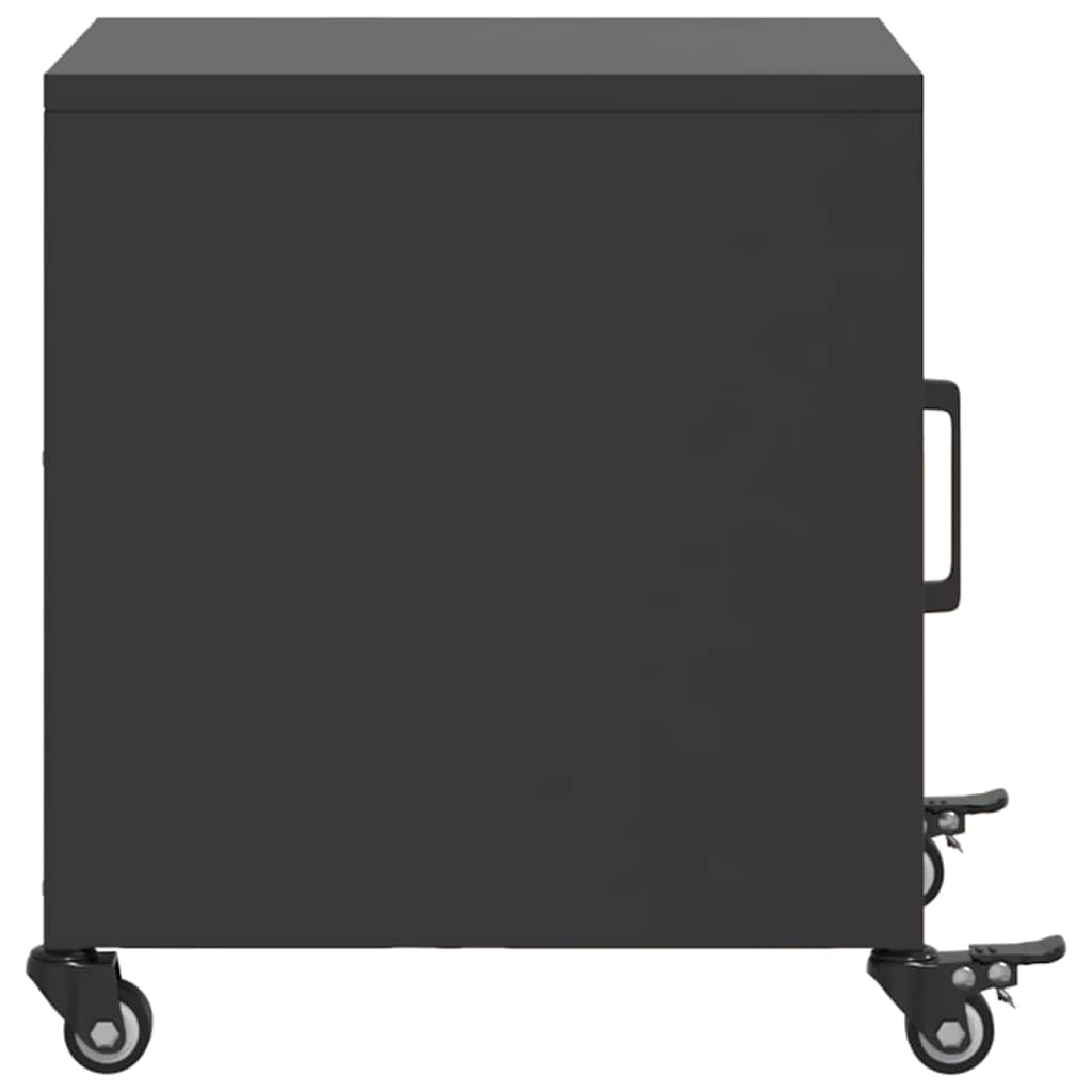 Bedside table, black, 36x39x43.5cm, steel