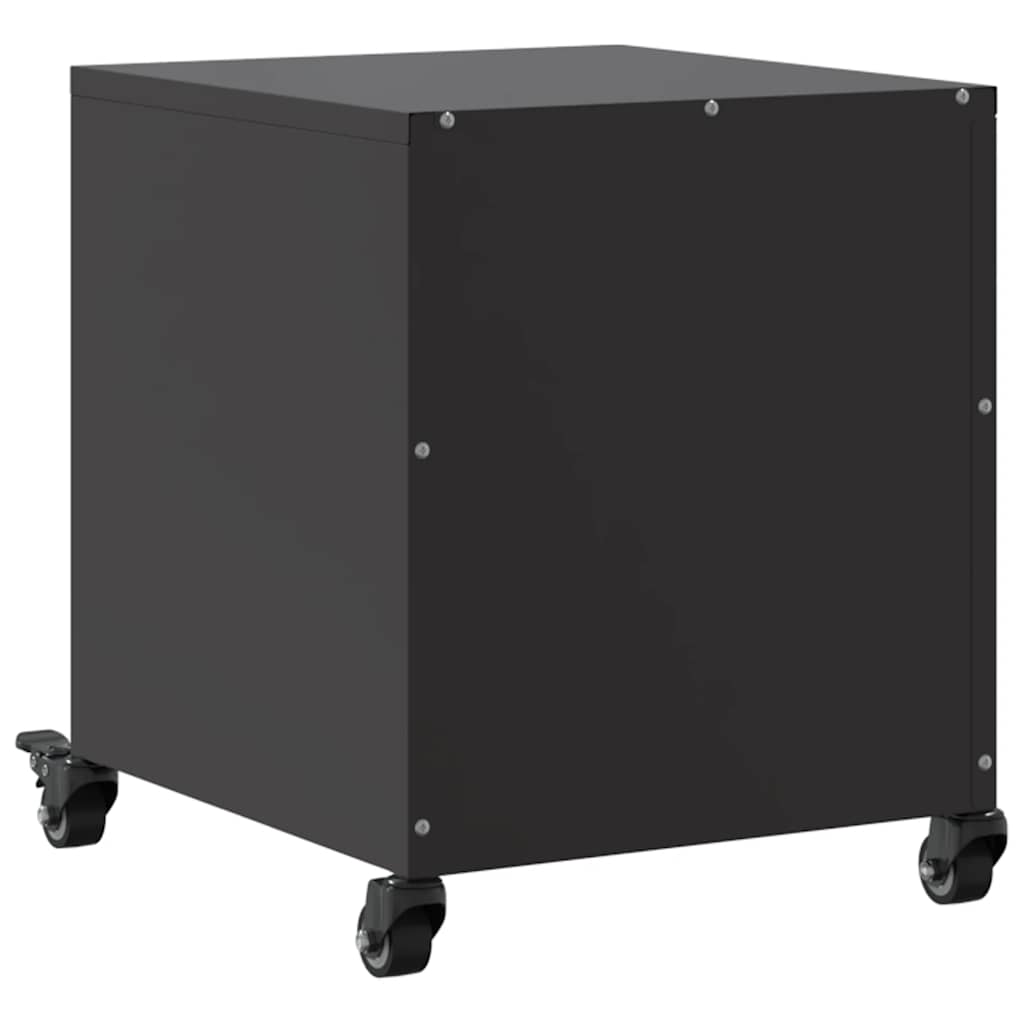 Bedside table, black, 36x39x43.5cm, steel