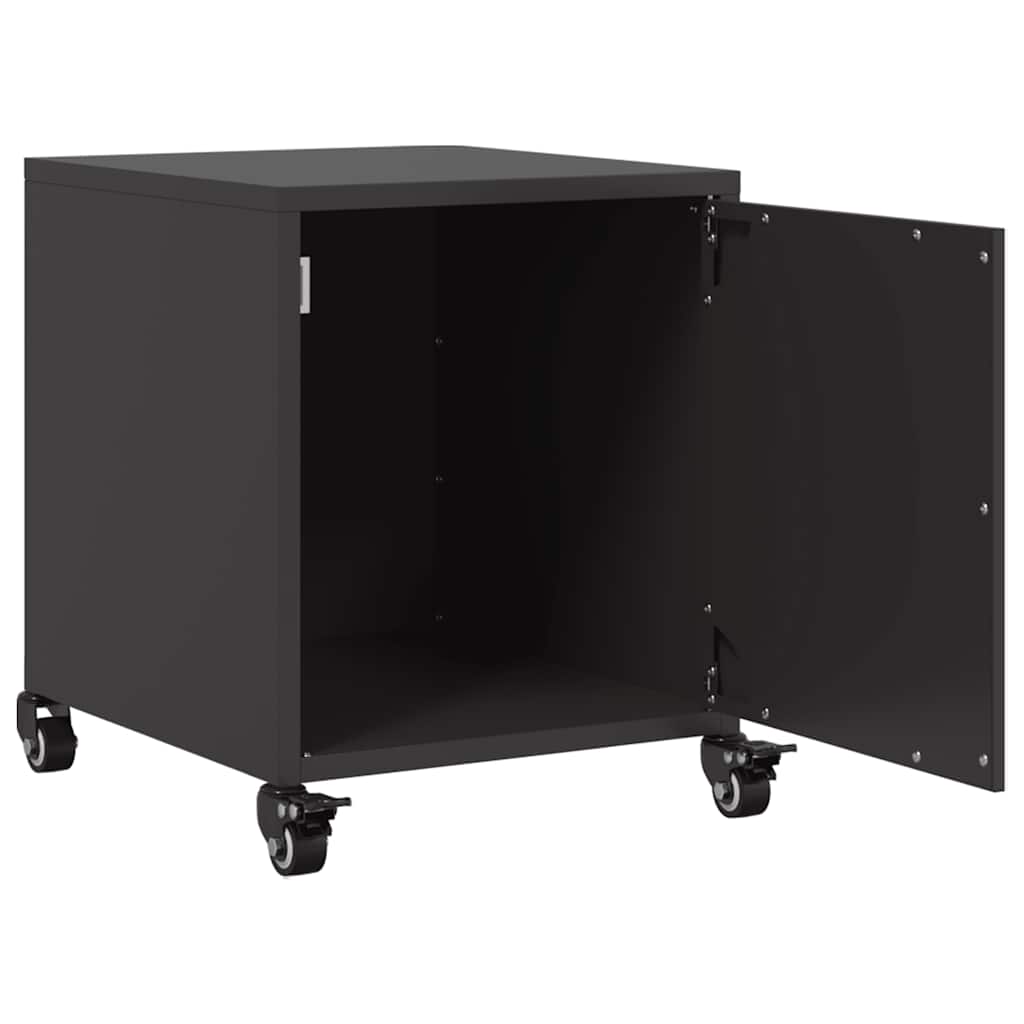Bedside table, black, 36x39x43.5cm, steel