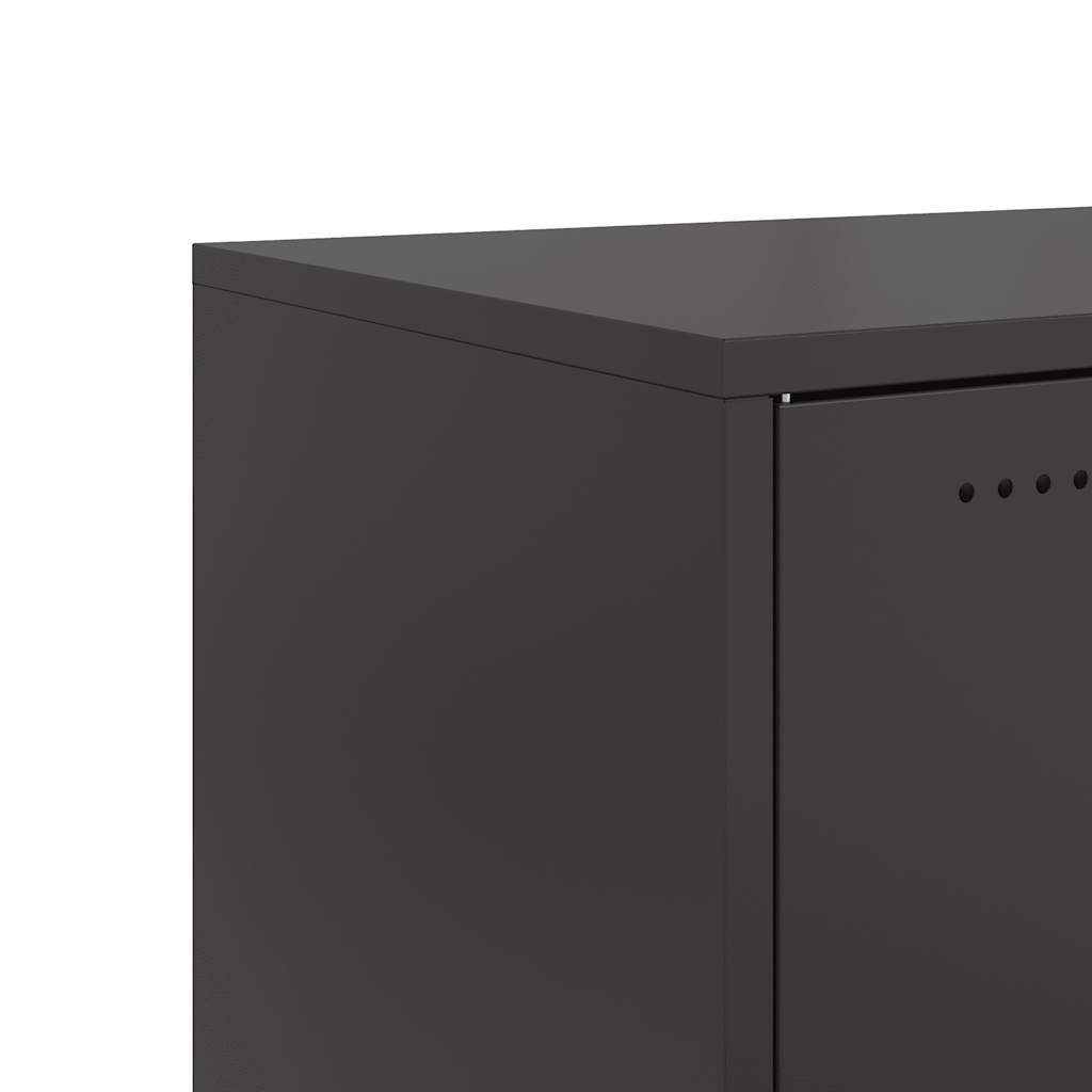 Bedside table, black, 36x39x43.5cm, steel