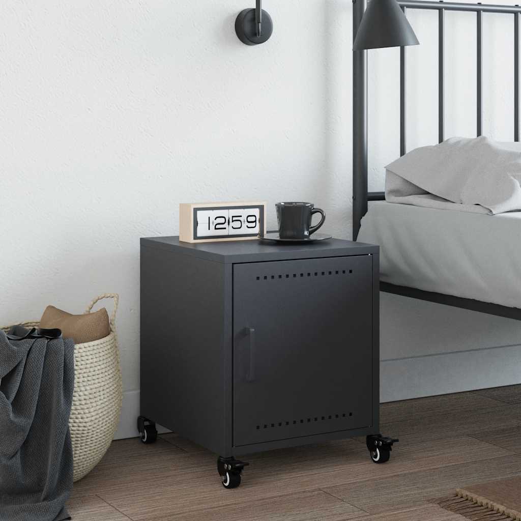 Nightstand, anthracite, 36x39x43.5cm, steel