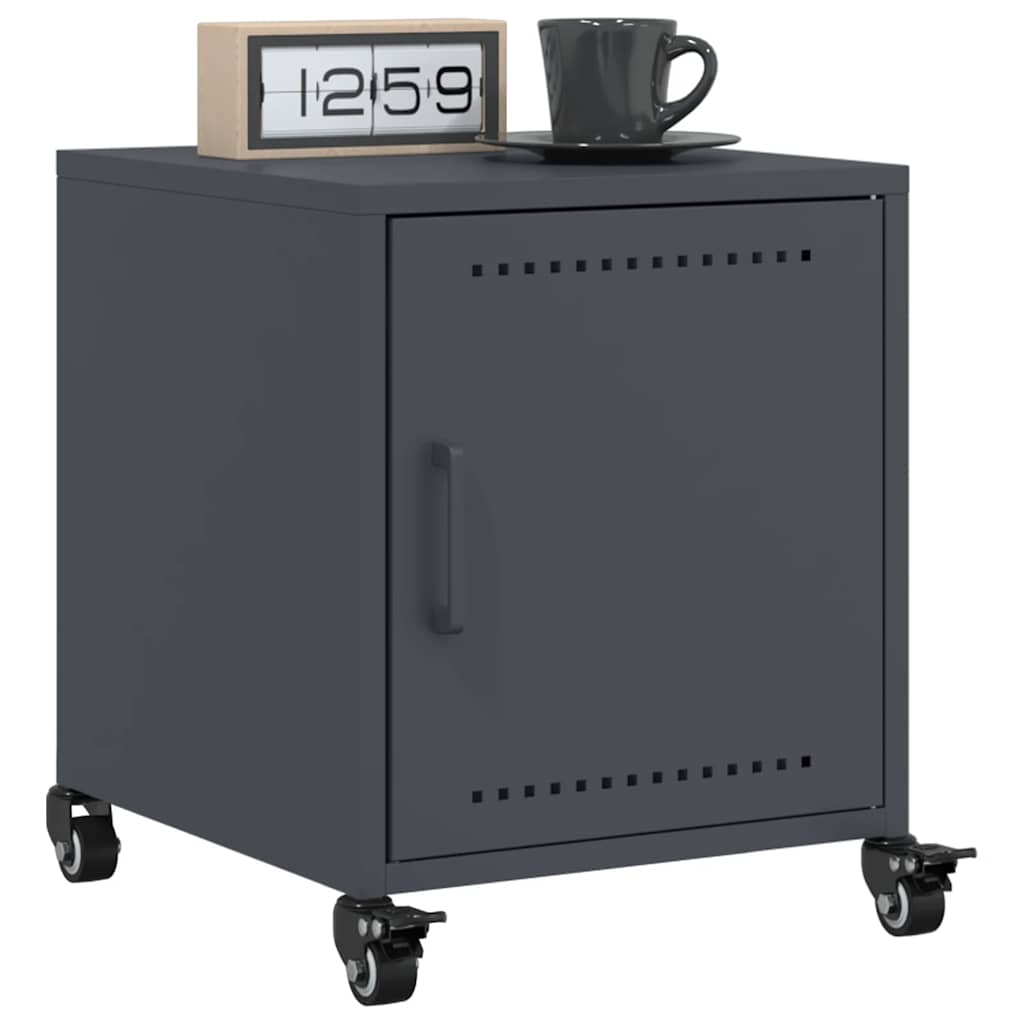 Nightstand, anthracite, 36x39x43.5cm, steel