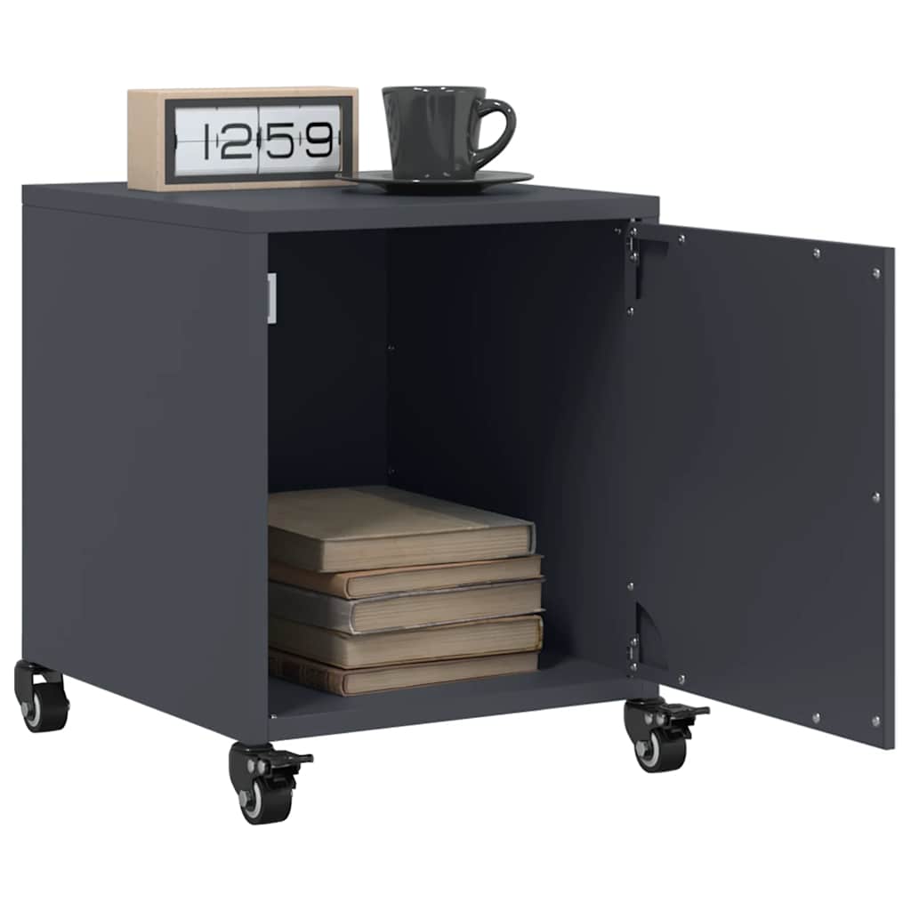 Nightstand, anthracite, 36x39x43.5cm, steel