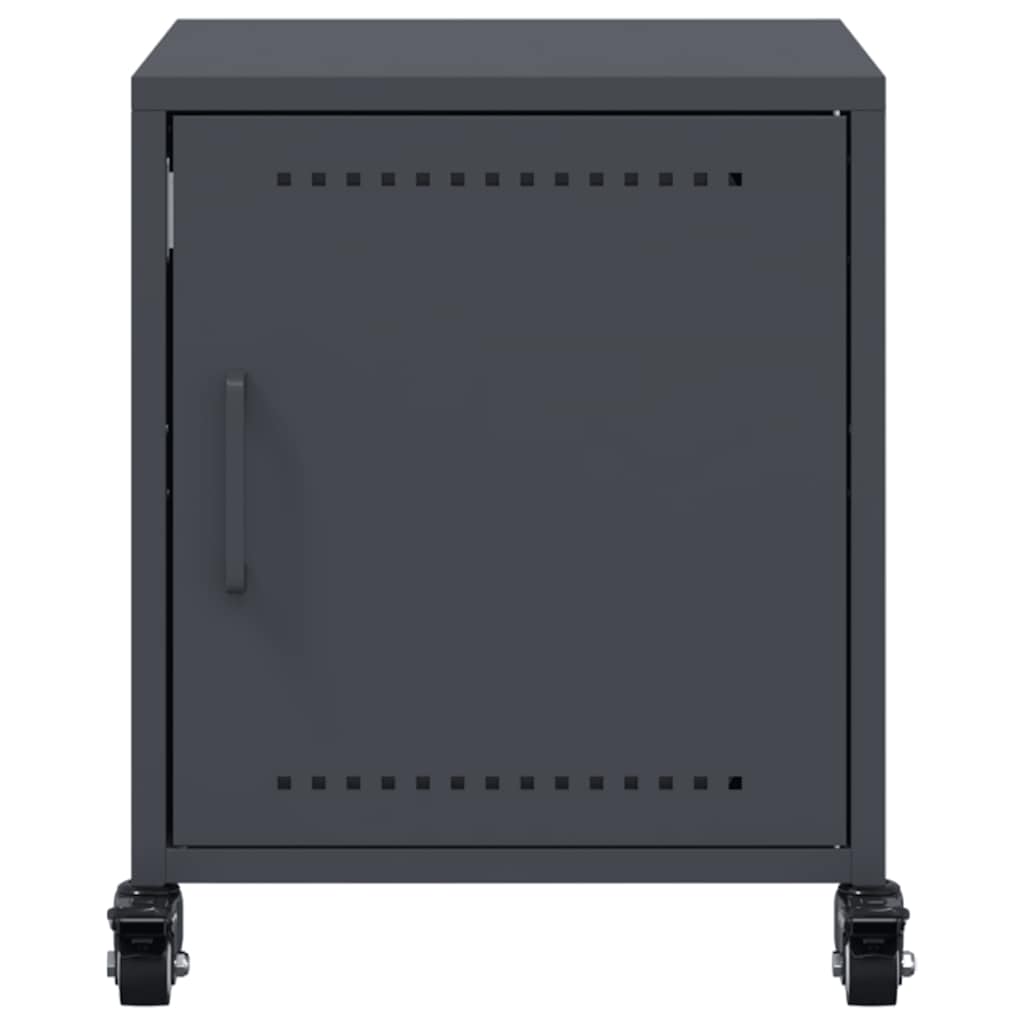 Nightstand, anthracite, 36x39x43.5cm, steel
