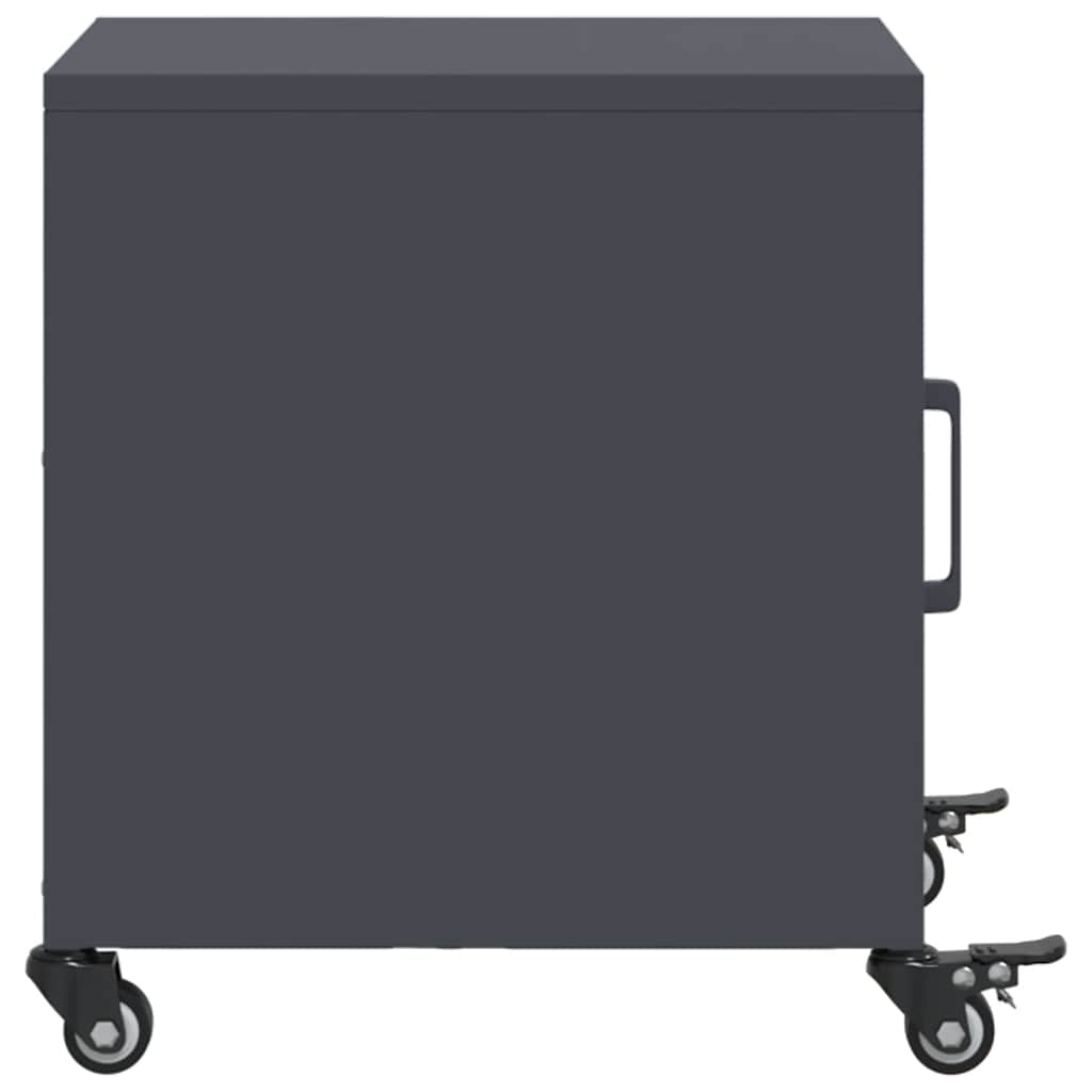 Nightstand, anthracite, 36x39x43.5cm, steel
