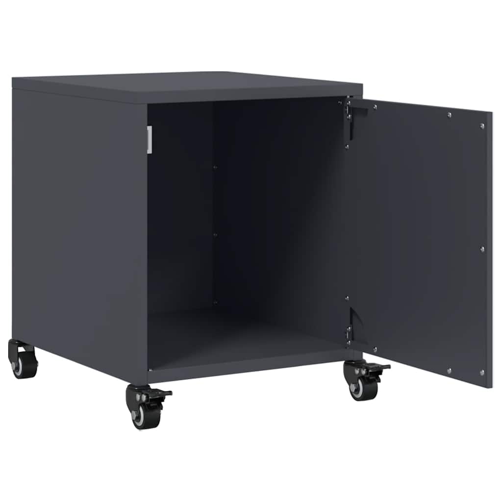 Nightstand, anthracite, 36x39x43.5cm, steel