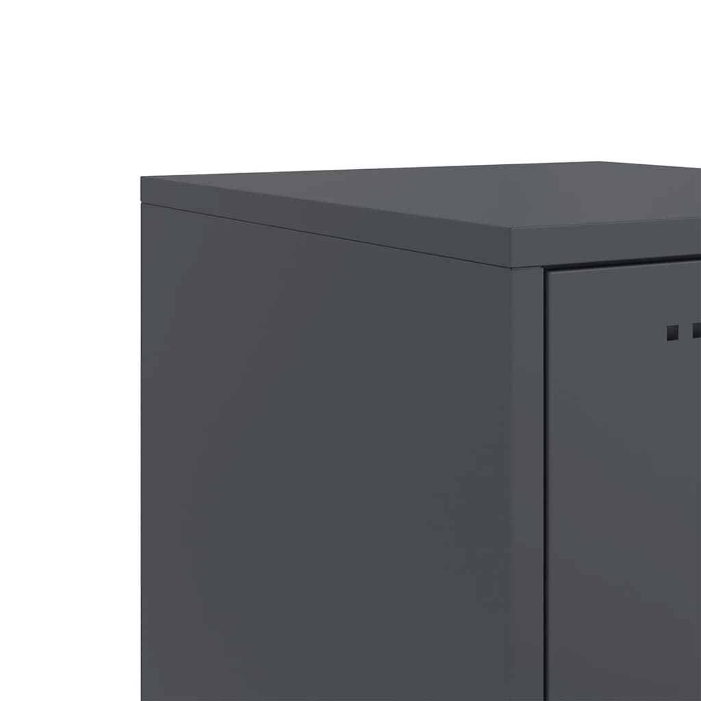 Nightstand, anthracite, 36x39x43.5cm, steel
