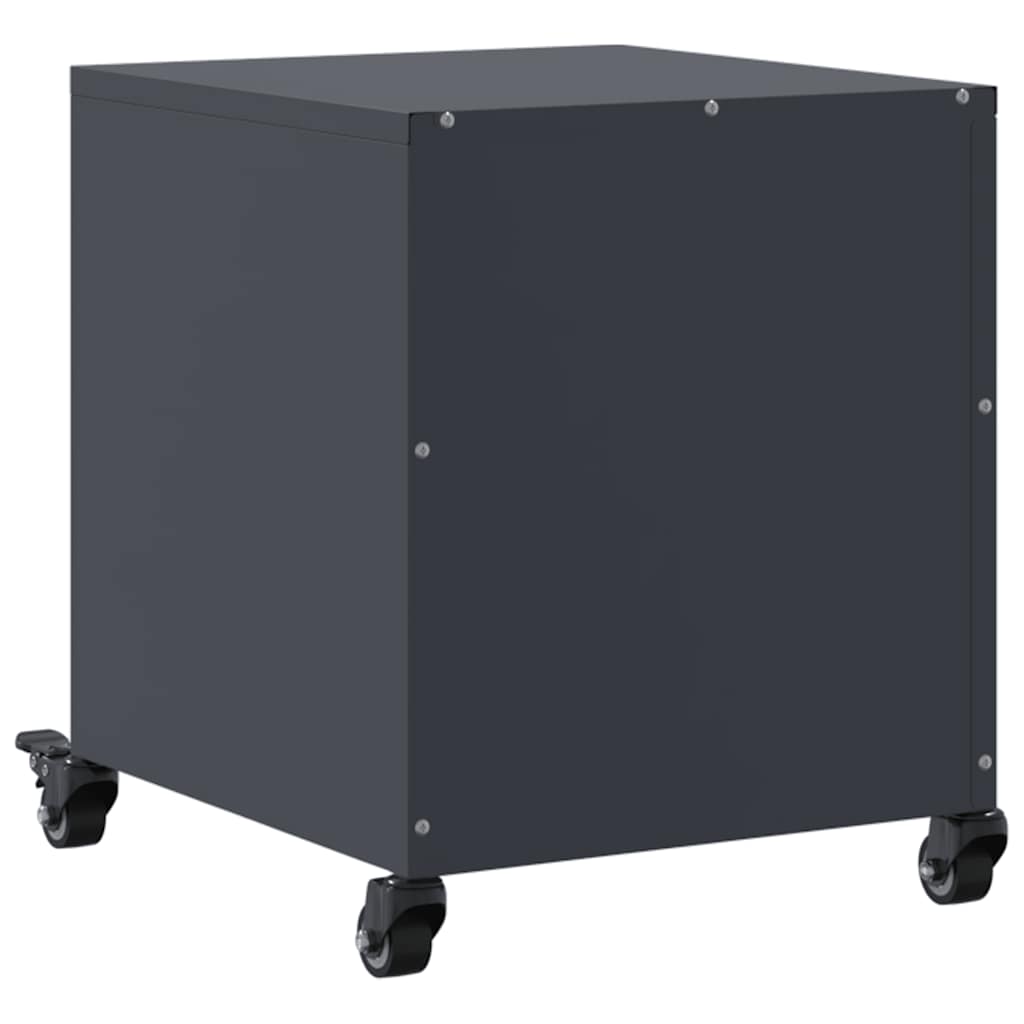 Nightstands, 2 pcs., anthracite, 36x39x43.5cm, steel