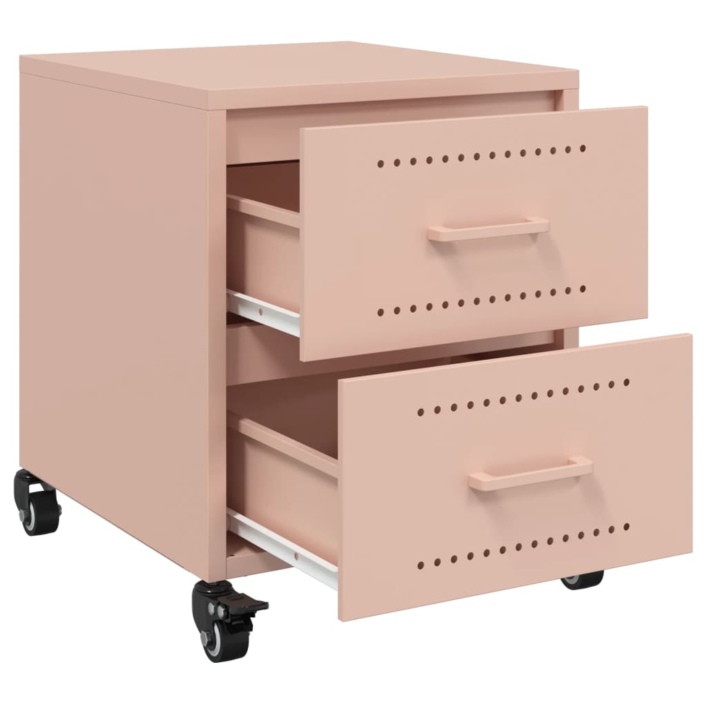 Bedside tables, 2 pcs., pink, 36x39x43.5cm, steel