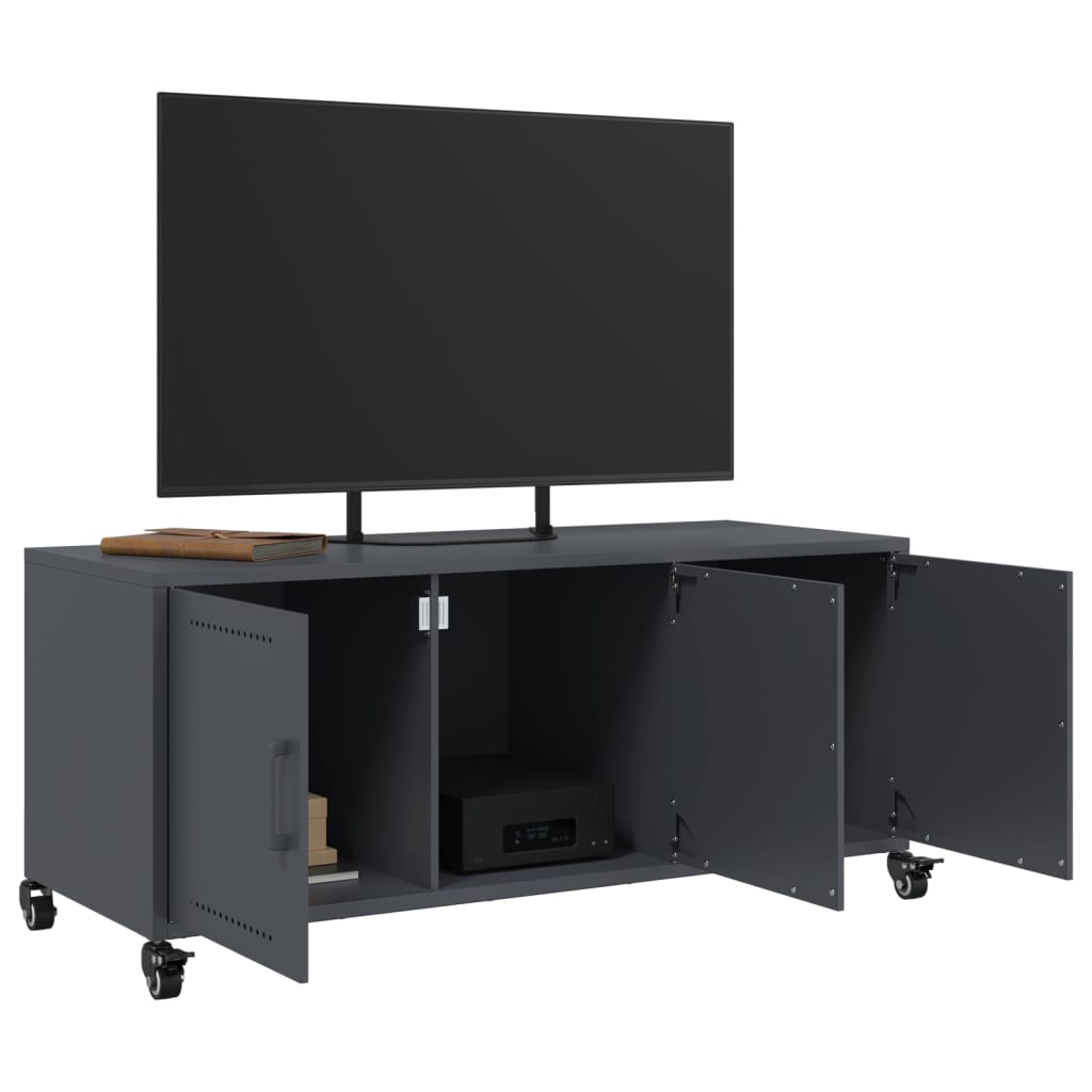TV cabinet, anthracite, 100.5x39x43.5cm, steel