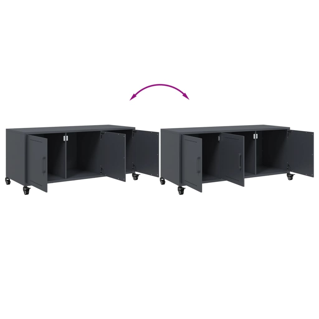 TV cabinet, anthracite, 100.5x39x43.5cm, steel