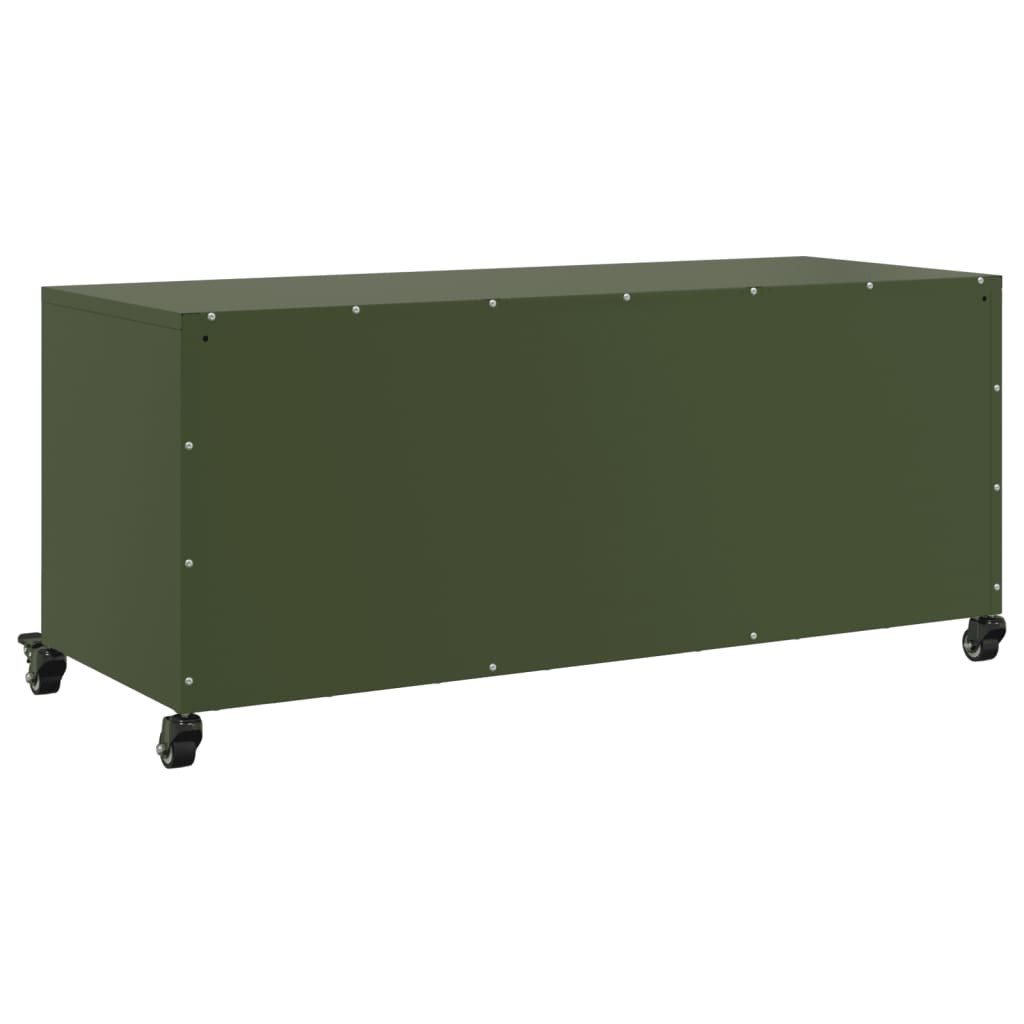 TV cabinet, olive, 100.5x39x43.5cm, steel