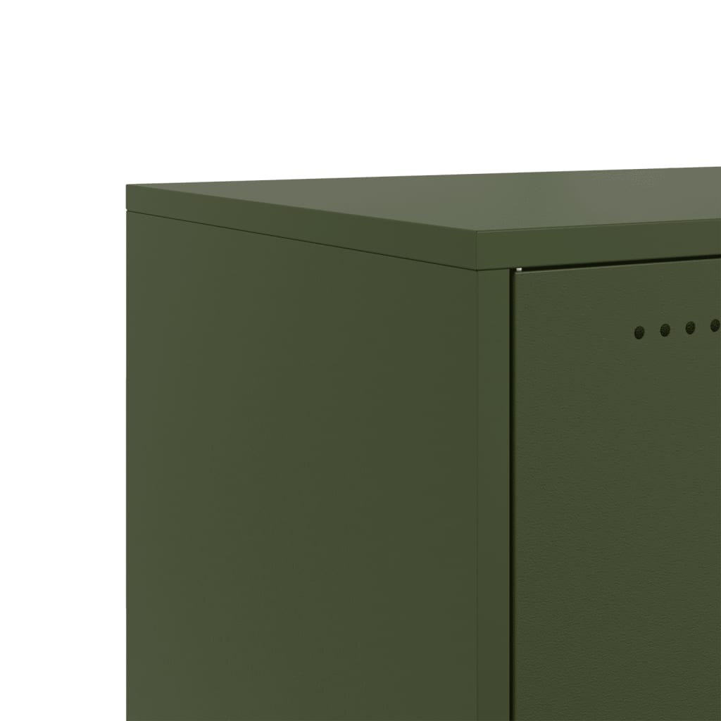 TV cabinet, olive, 100.5x39x43.5cm, steel