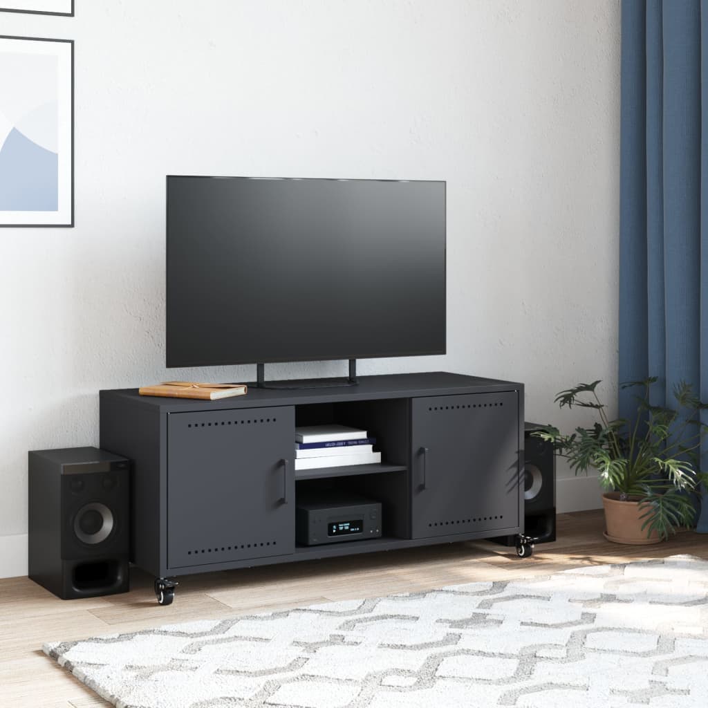 TV cabinet, anthracite, 100.5x39x43.5cm, steel