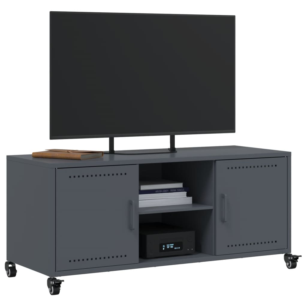 TV cabinet, anthracite, 100.5x39x43.5cm, steel
