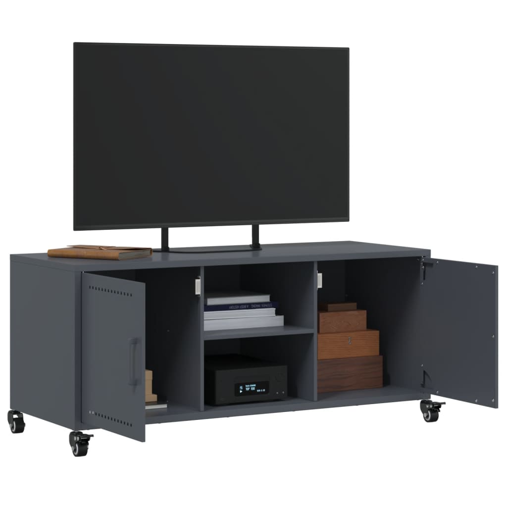 TV cabinet, anthracite, 100.5x39x43.5cm, steel
