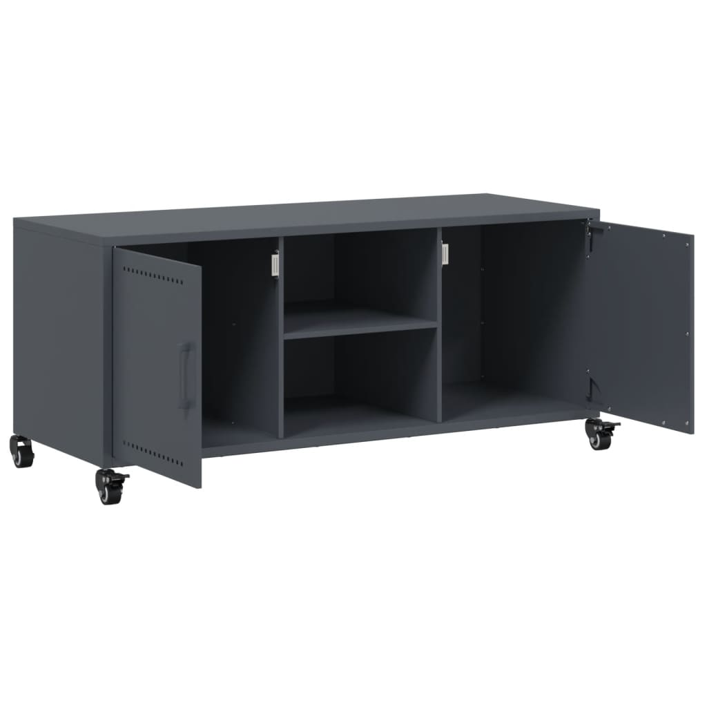 TV cabinet, anthracite, 100.5x39x43.5cm, steel