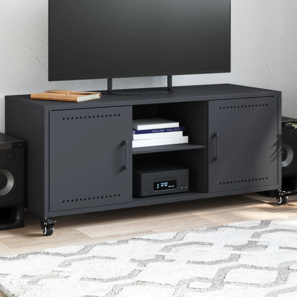 TV cabinet, anthracite, 100.5x39x43.5cm, steel