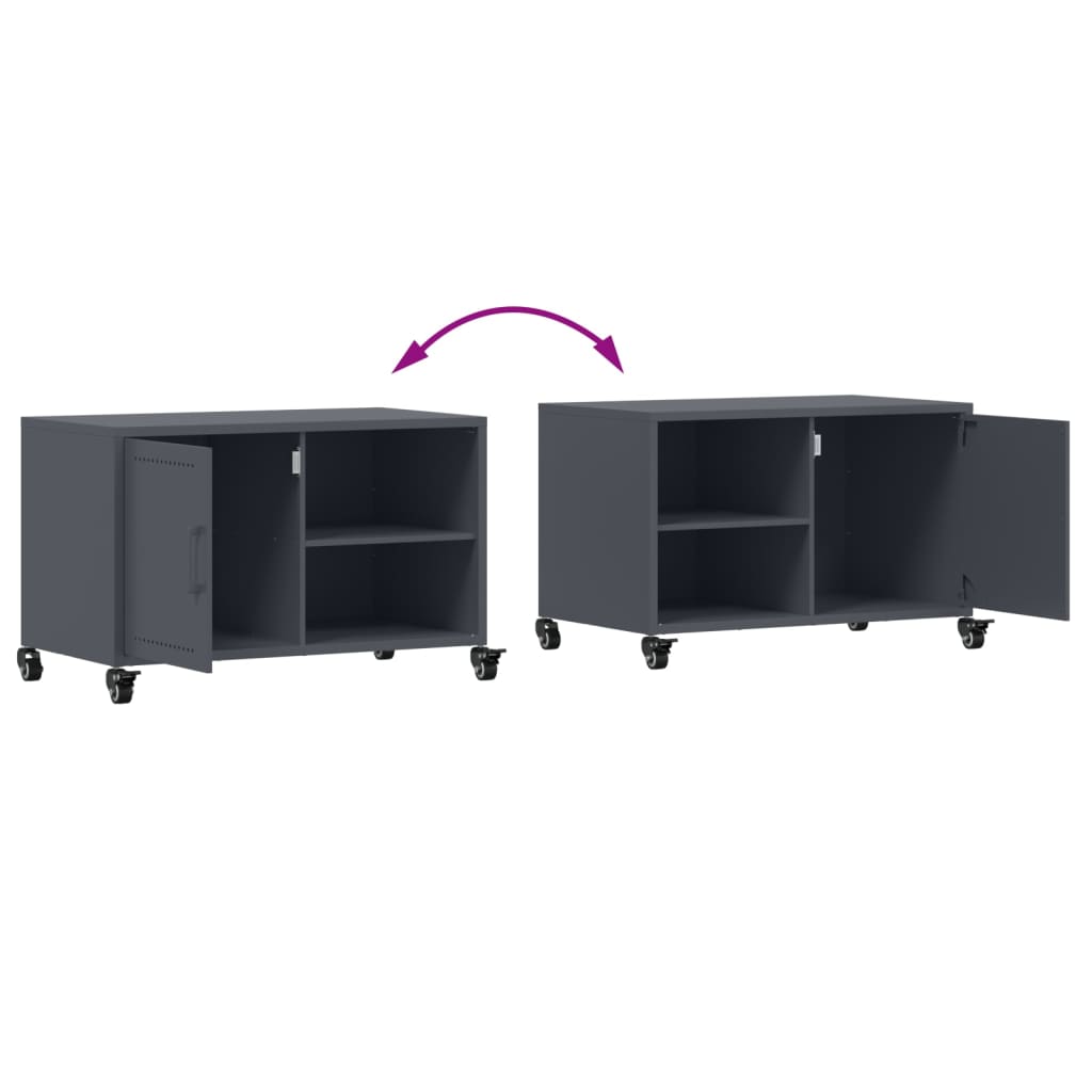 TV skapis, antracīts, 68x39x43,5cm, tērauds