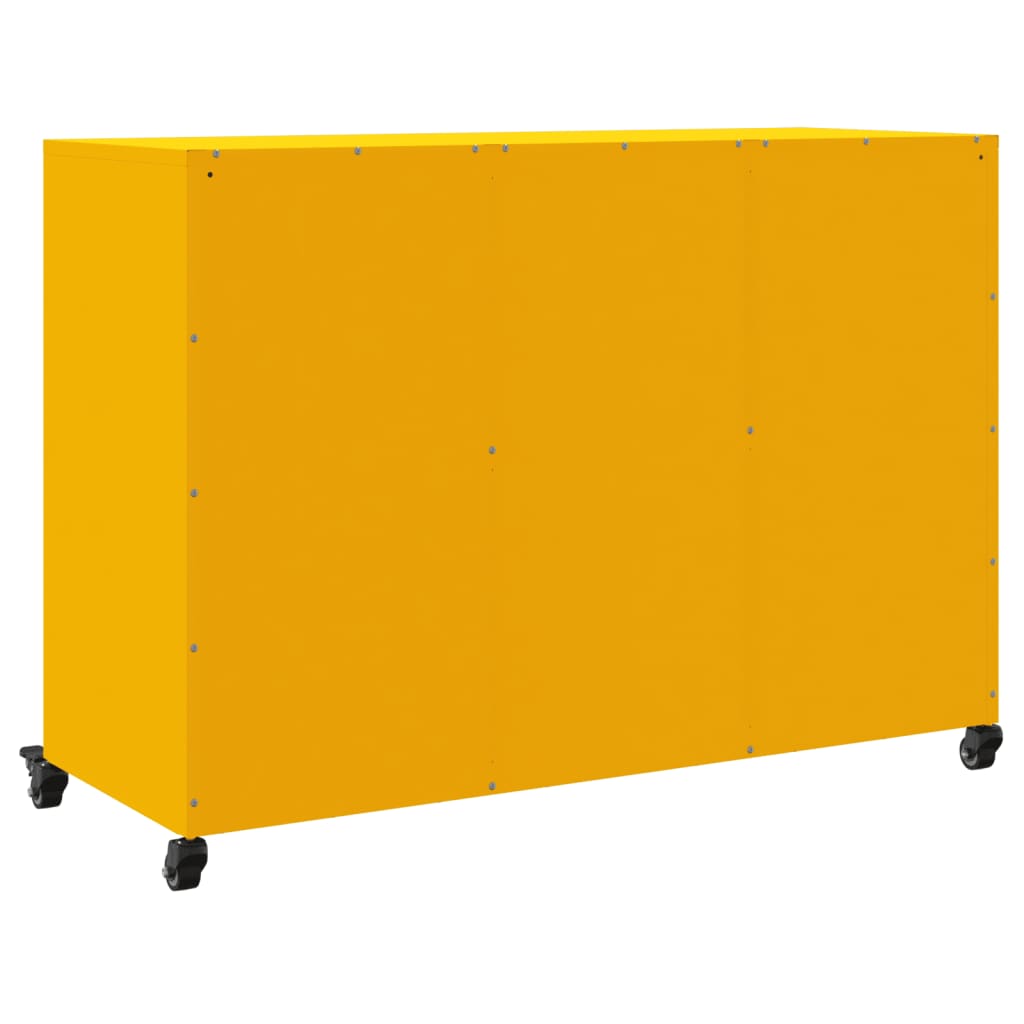 Kumode, sinepju krāsa, 100,5x39x72cm, tērauds