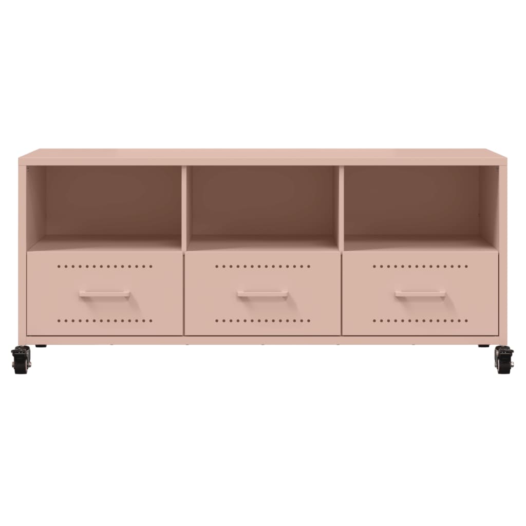 TV cabinet, pink, 100.5x39x43.5cm, steel