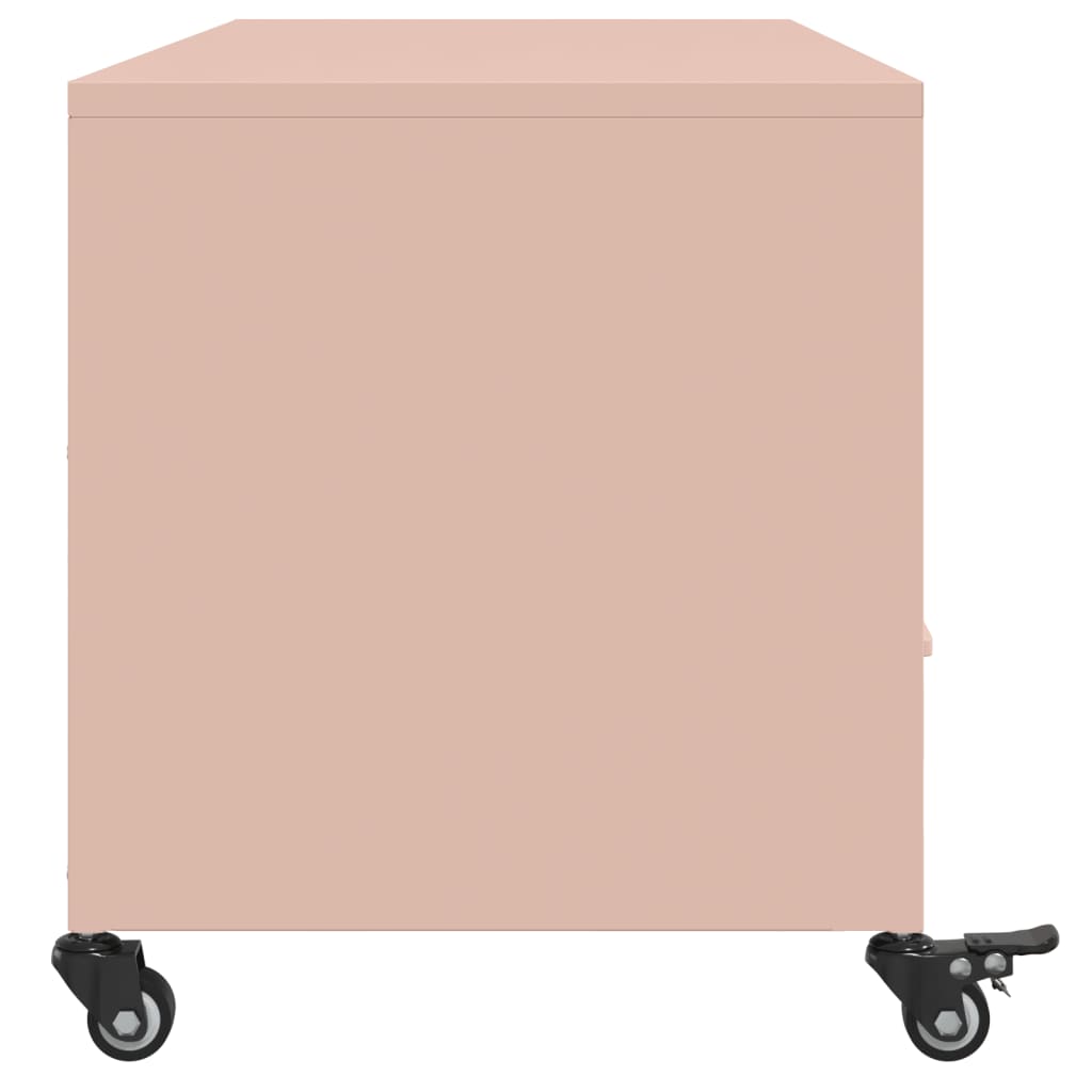 TV cabinet, pink, 100.5x39x43.5cm, steel