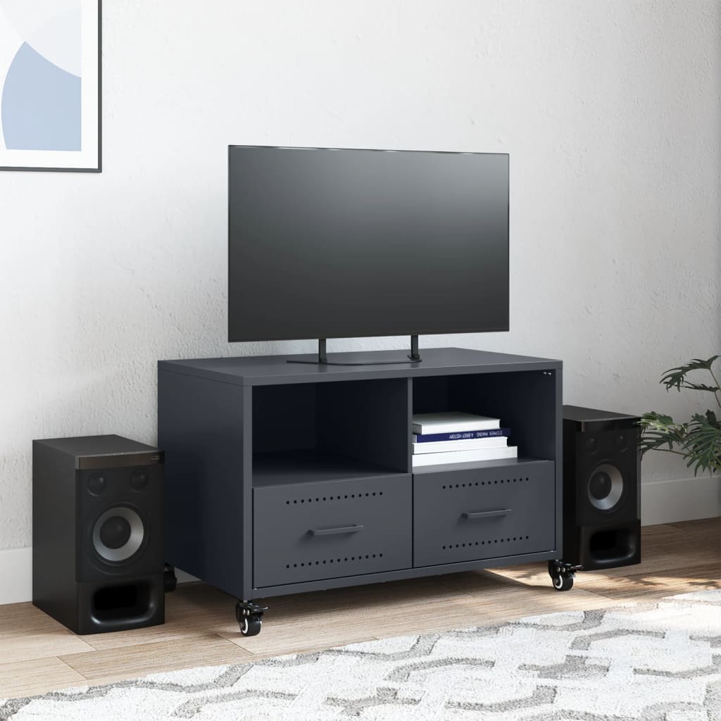 TV cabinet, anthracite, 68x39x43.5cm, steel